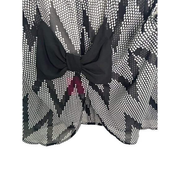 Womens Size Medium Heartsoul Black White Chevron Print Sleeveless Top - Picture 5 of 10